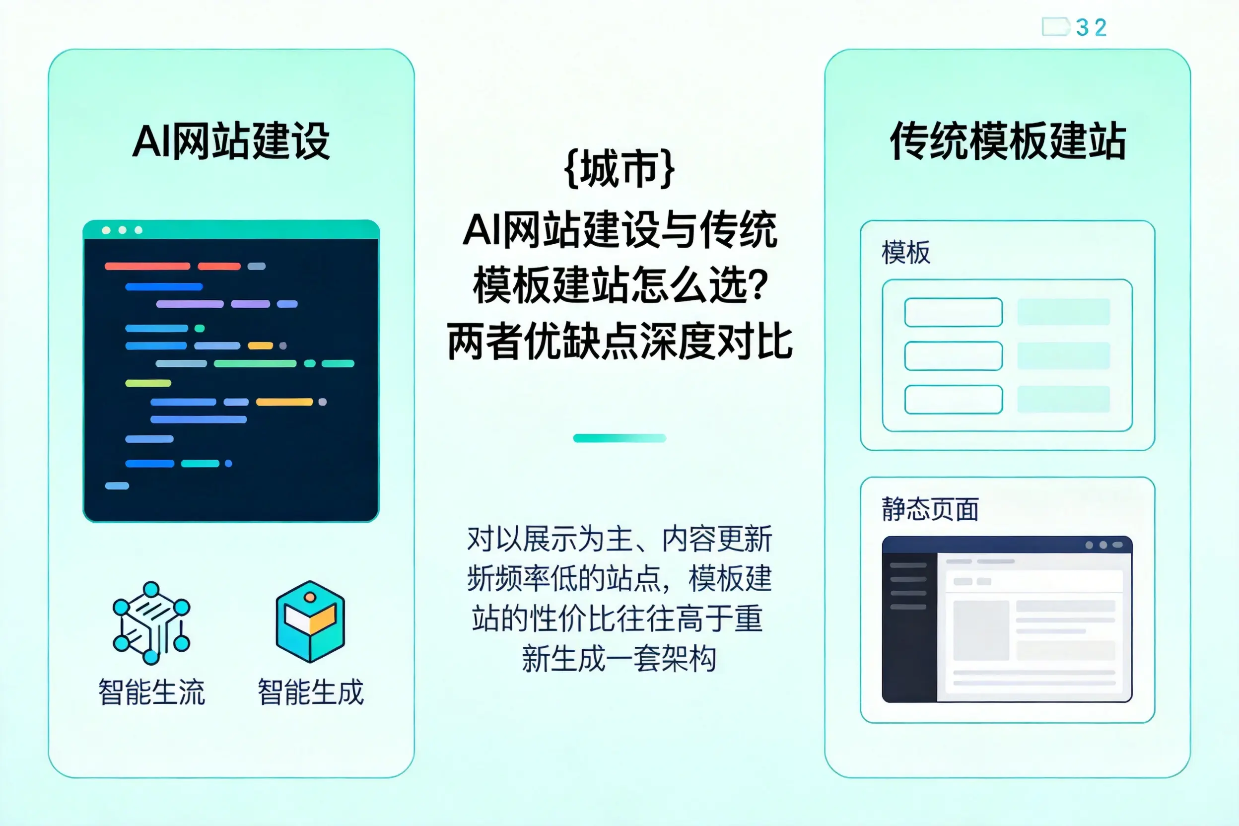 固原AI网站建设与传统模板建站怎么选？两者优缺点深度对比