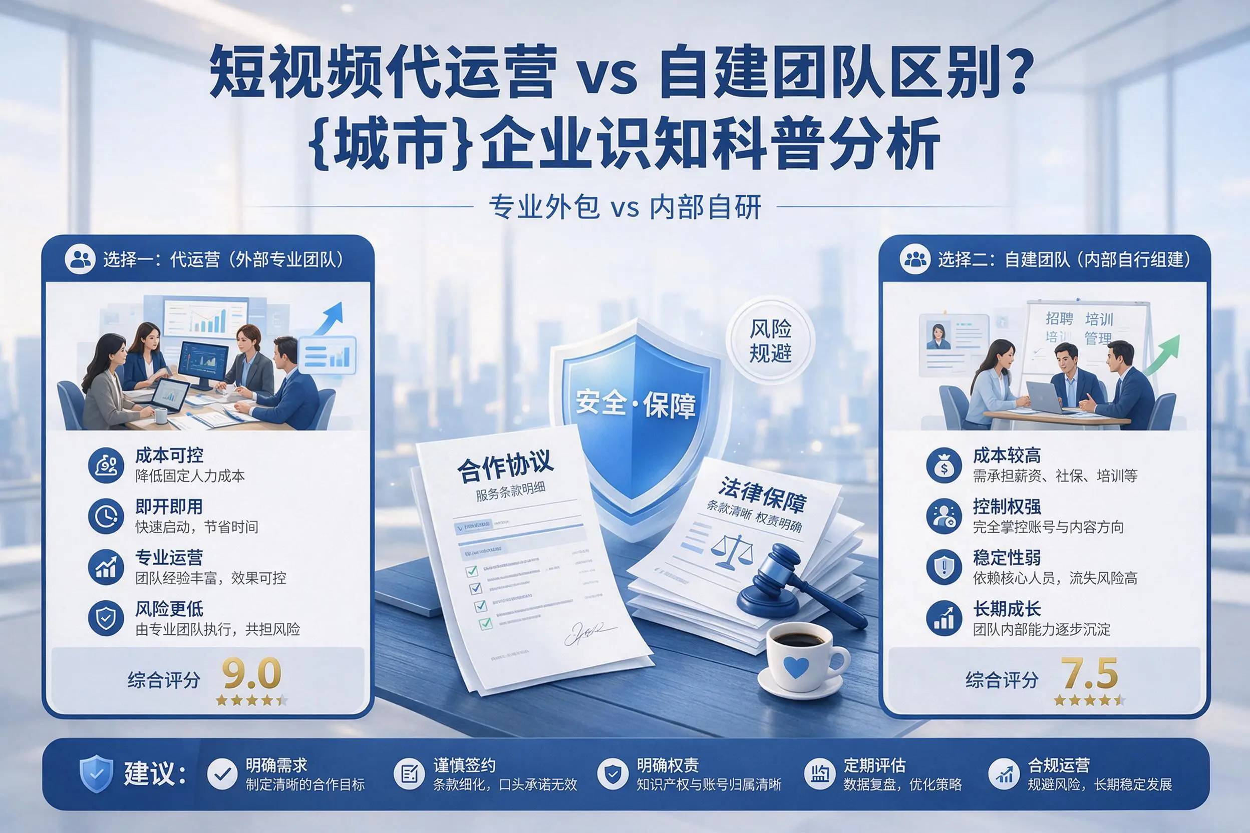 短视频代运营与自建团队区别？固原企业认知科普分析