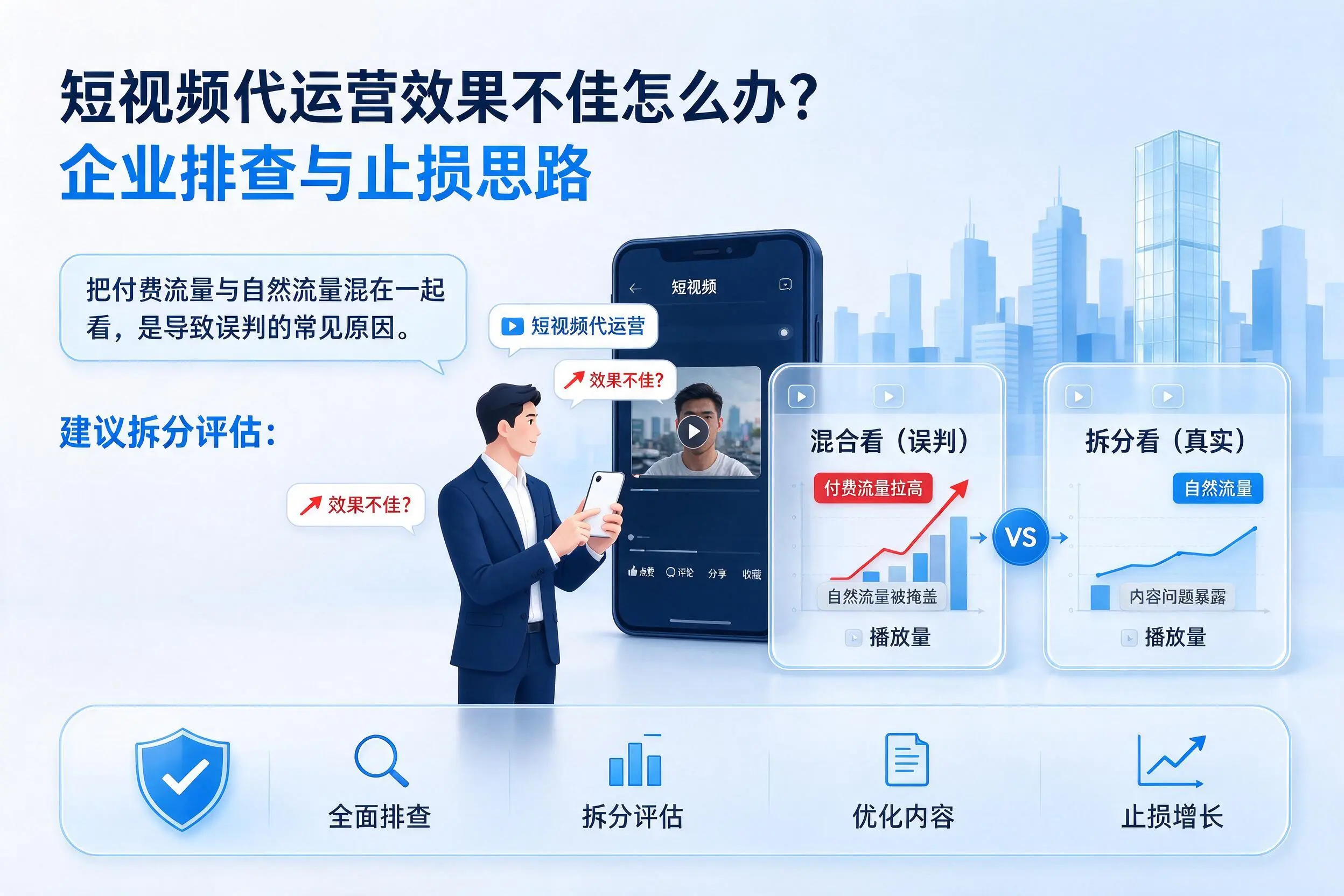 短视频代运营效果不佳怎么办？固原企业排查与止损思路