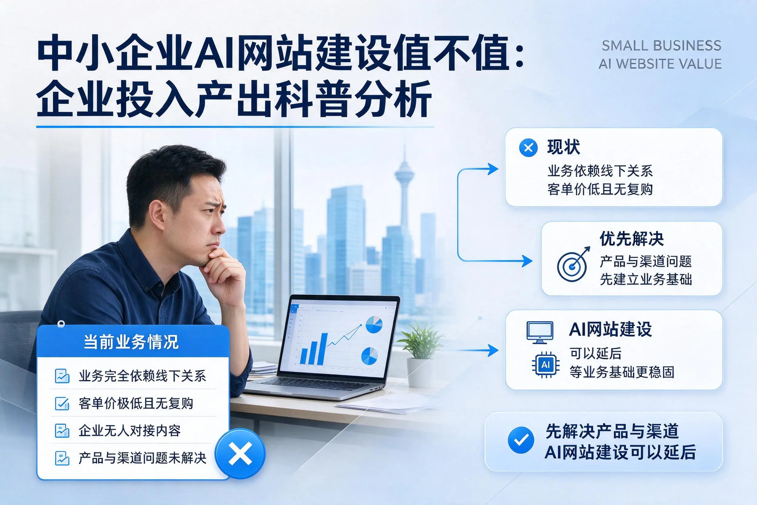 中小企业AI网站建设值不值：固原企业投入产出科普分析
