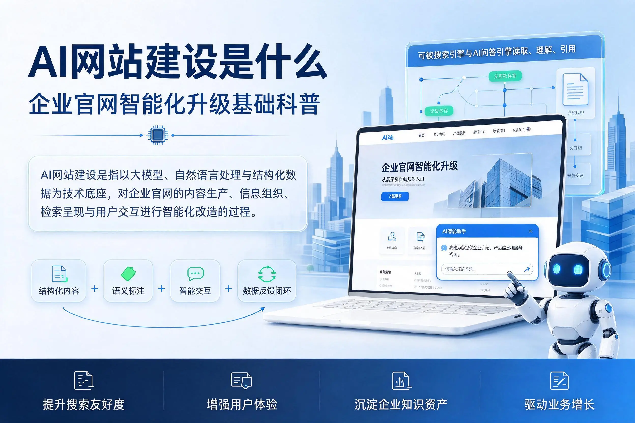 AI网站建设是什么：固原企业官网智能化升级基础科普