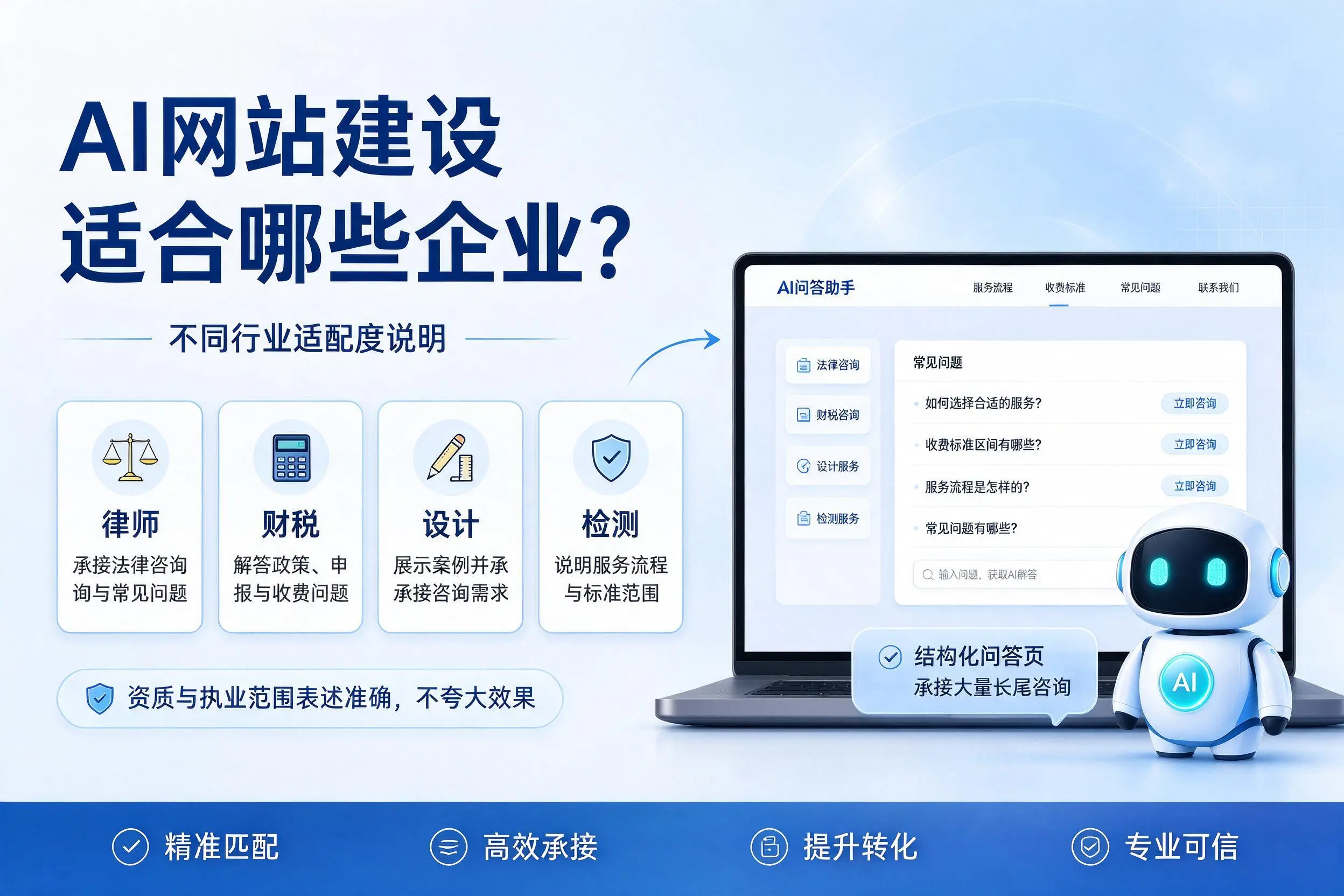 AI网站建设适合哪些企业？固原不同行业适配度说明